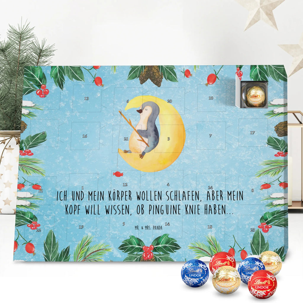 Chocolate advent calendar Penguin moon North Pole, Penguins, bedroom, night's rest, falling asleep, insomnia, guest room, sleep, penguins, saying