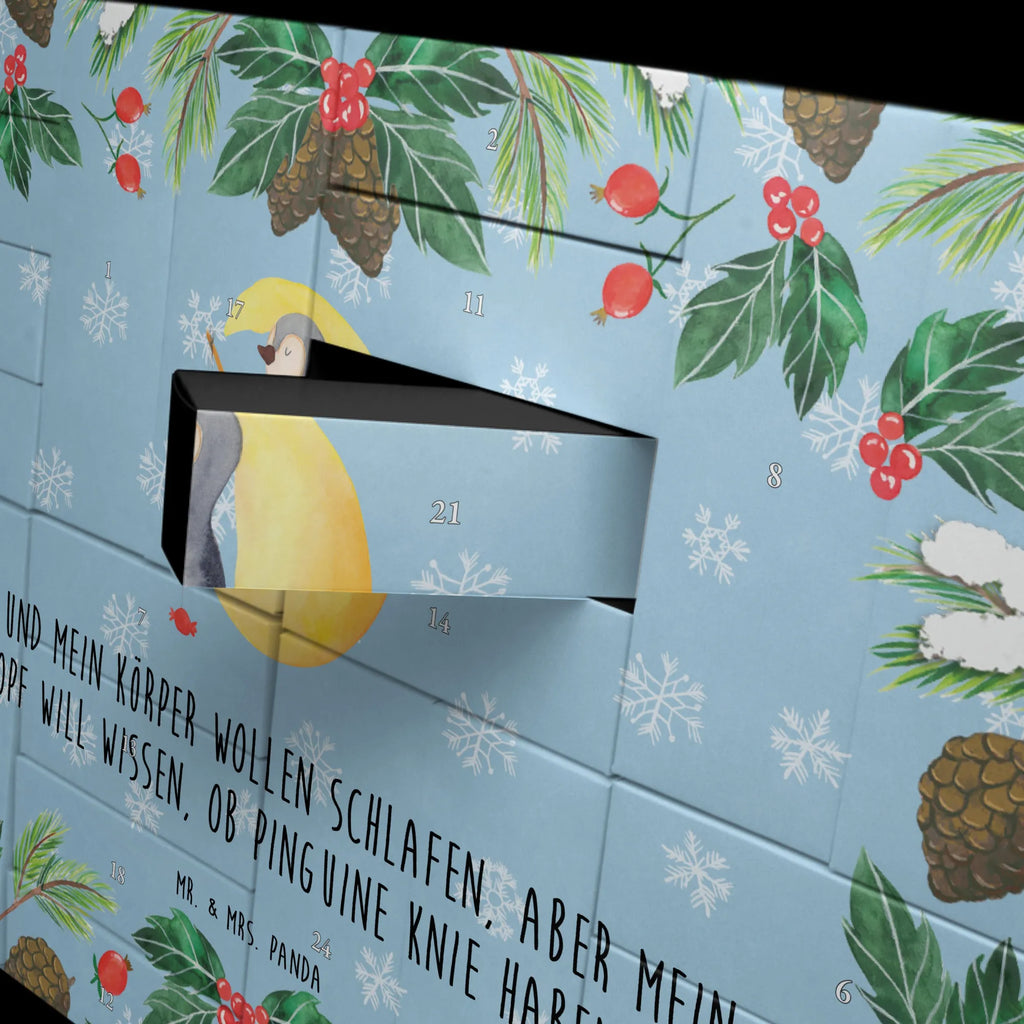 Fillable advent calendar Penguin moon Penguins, North Pole, falling asleep, sleep, insomnia, penguins, saying, guest room, bedroom, night's rest