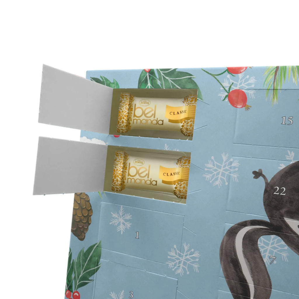 Personalisierter Marzipan Adventskalender Stinktier Ball Personalisierter Marzipan Adventskalender, Stinktier, Skunk, Raubtier, verspielt, Weisheit, Stinker, Stinki, Wildtier