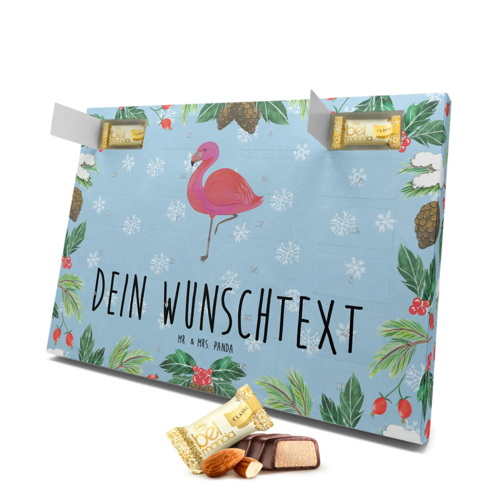 Personalisierter Marzipan Adventskalender Flamingo Classic Personalisierter Marzipan Adventskalender, Flamingo, ich, Tochter, Außenseiter, Freundinnen, Freundin, Spruch, Stolz, für mich, Geschwister, Selbstliebe, Sohn, Einzigartig