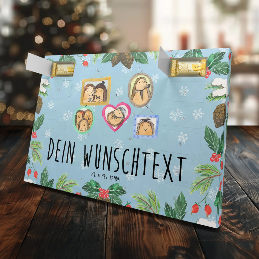 Personalisierter Marzipan Adventskalender Igel Familie Personalisierter Marzipan Adventskalender, Familie, Vatertag, Muttertag, Bruder, Schwester, Mama, Papa, Oma, Opa, Igel, Glück, Zusammenhalt, Bilder, Liebe