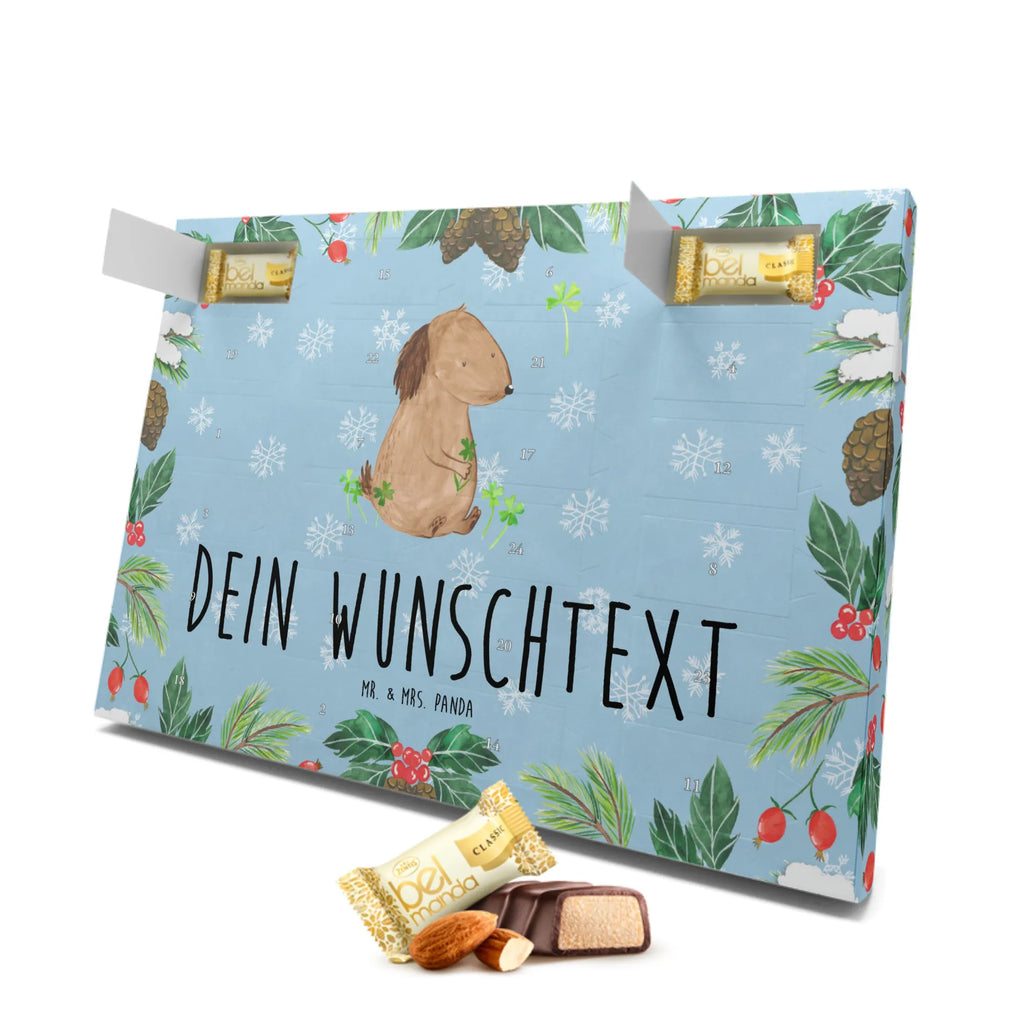 Personalisierter Marzipan Adventskalender Hund Kleeblatt Personalisierter Marzipan Adventskalender, Hund, Hundemotiv, Haustier, Hunderasse, Tierliebhaber, Hundebesitzer, Sprüche, Tagträume, Selbstliebe, Glücksbringer, Kleeblatt, Achtsamkeit, Motivation, Glück, Geschenk, Neuanfang