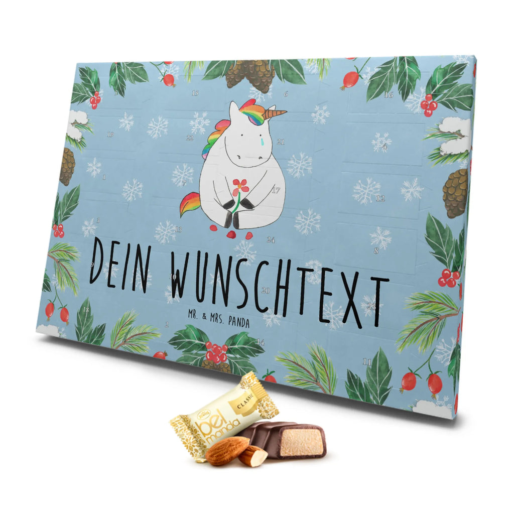 Personalisierter Marzipan Adventskalender Einhorn Traurig Personalisierter Marzipan Adventskalender, Einhorn, Einhörner, Einhorn Deko, Unicorn, Freunde, Grußkarte, Liebe, Glitzer, Trösten. Freundschaft, Trauer, Blume
