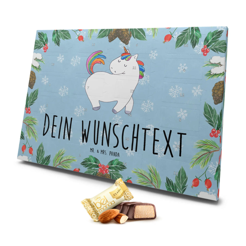 Personalisierter Marzipan Adventskalender Einhorn Stolzieren Personalisierter Marzipan Adventskalender, Einhorn, Einhörner, Einhorn Deko, Unicorn, Reiten, Reiter, Pferd, Freundin, anders, Geschenk, bunt, stolz