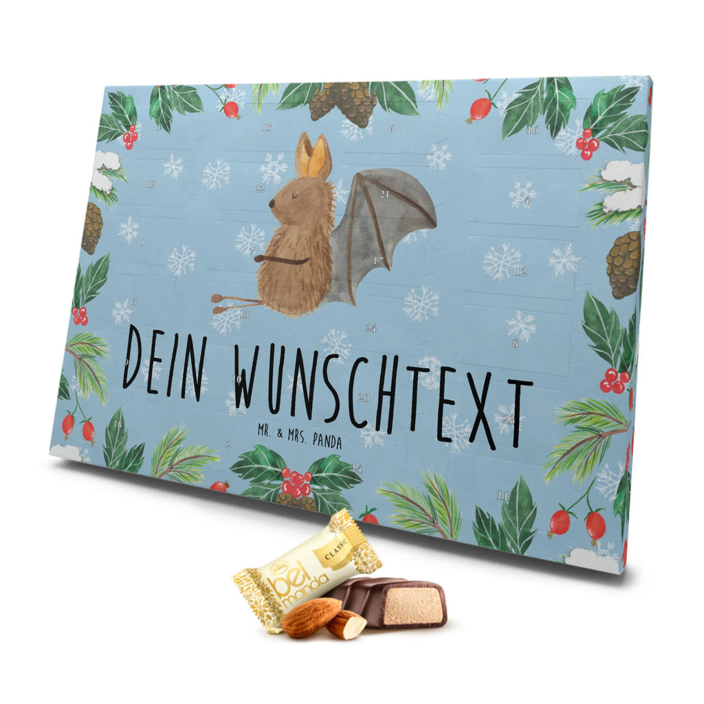 Personalisierter Marzipan Adventskalender Fledermaus Sitzen Personalisierter Marzipan Adventskalender, Tiermotive, Gute Laune, lustige Sprüche, Tiere, Motivation, Fledermaus, entspannen, Fledermäuse