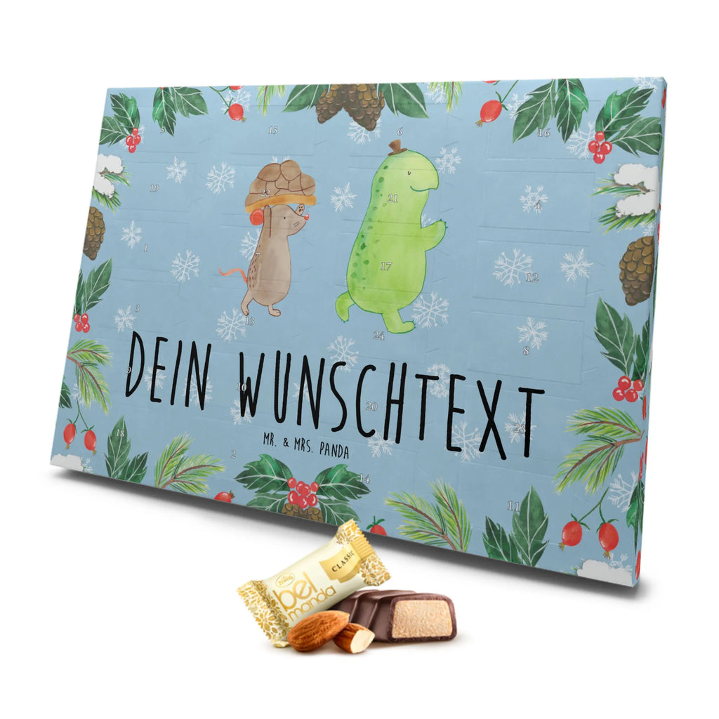 Personalisierter Marzipan Adventskalender Schildkröte Maus Personalisierter Marzipan Adventskalender, Schildkröte, Freundinnen, Freunde, beste Freundinnen, Maus, beste Freunde