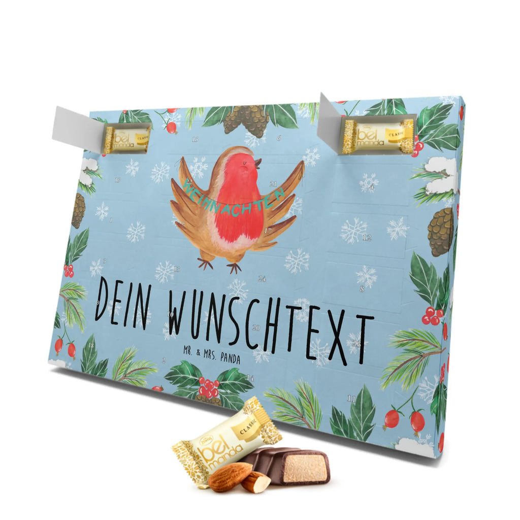 Personalisierter Marzipan Adventskalender Rotkehlchen Weihnachten Personalisierter Marzipan Adventskalender, Winter, Weihnachten, Weihnachtsdeko, Nikolaus, Advent, Heiligabend, Wintermotiv, xmas, Weihnachtsmotiv, Weihnachtsgruß, Vogel, Frohe Weihnachten