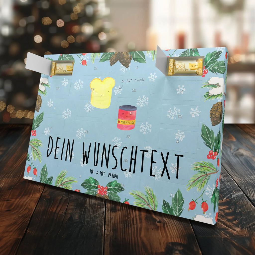 Personalisierter Marzipan Adventskalender Toast Marmelade Personalisierter Marzipan Adventskalender, Tiermotive, Gute Laune, lustige Sprüche, Tiere, Toastbrot, Brot, süß, Küche Deko, Dreamteam, Toast, Küche Spruch, Frühstück Einladung, süße Postkarte, Marmelade