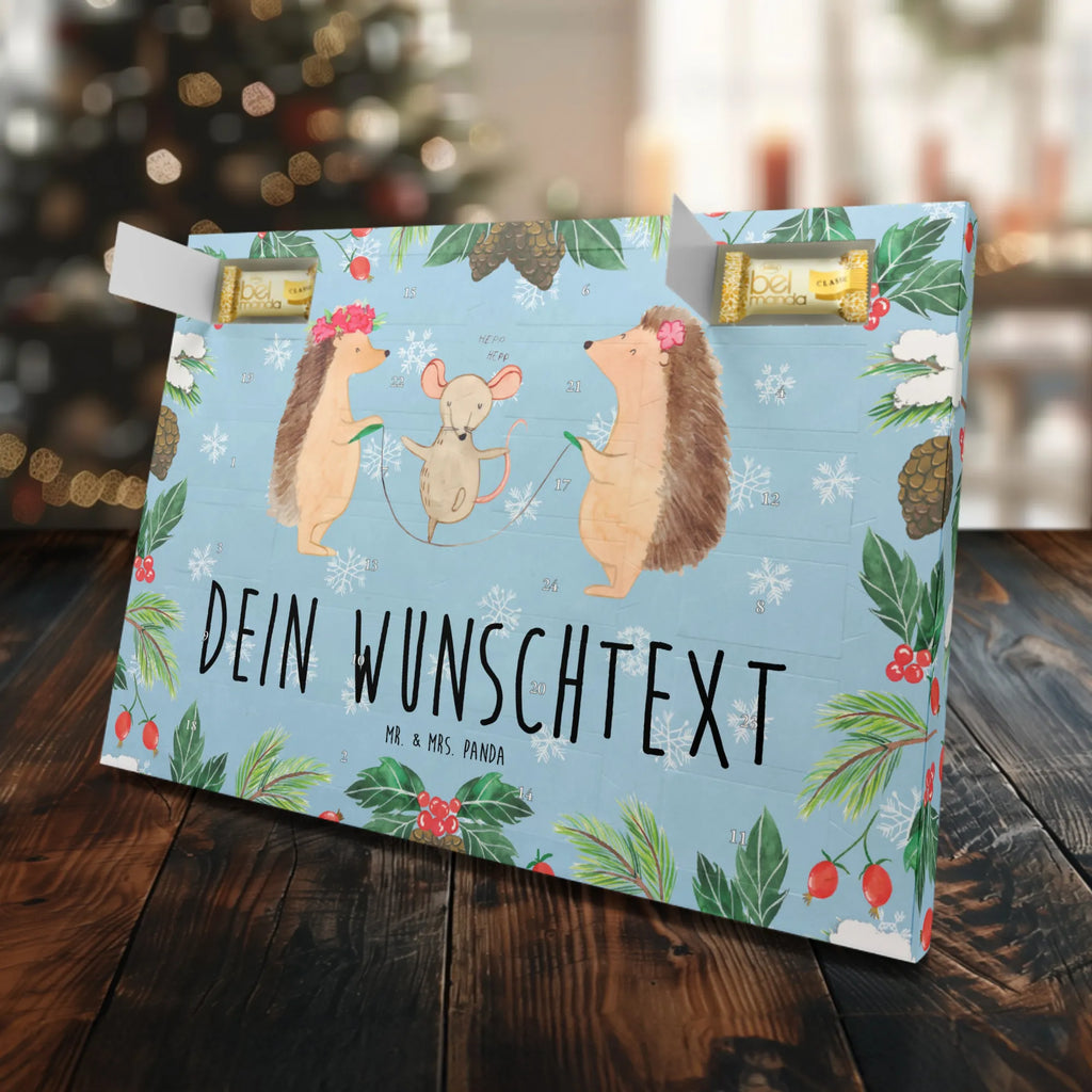 Personalisierter Marzipan Adventskalender Igel Seilhüpfen Personalisierter Marzipan Adventskalender, Tiermotive, Gute Laune, lustige Sprüche, Tiere, Kinder, Maus, Kindergarten, Seilspringen, Igel, Seilhüpfen