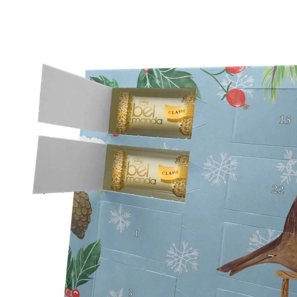 Personalisierter Marzipan Adventskalender Rotkehlchen Schlitten Personalisierter Marzipan Adventskalender, Winter, Weihnachten, Weihnachtsdeko, Nikolaus, Advent, Heiligabend, Wintermotiv, Vogel, Schlitten