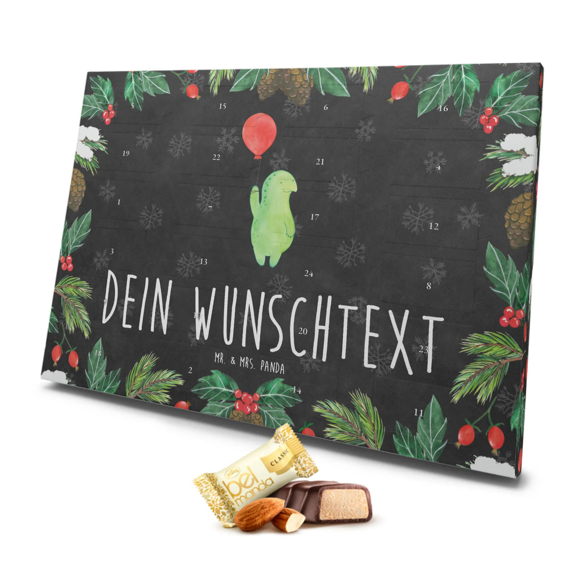 Personalisierter Marzipan Adventskalender Schildkröte Luftballon Personalisierter Marzipan Adventskalender, Schildkröte, Schildkröten, Motivation, Motivationsspruch, Mutausbruch