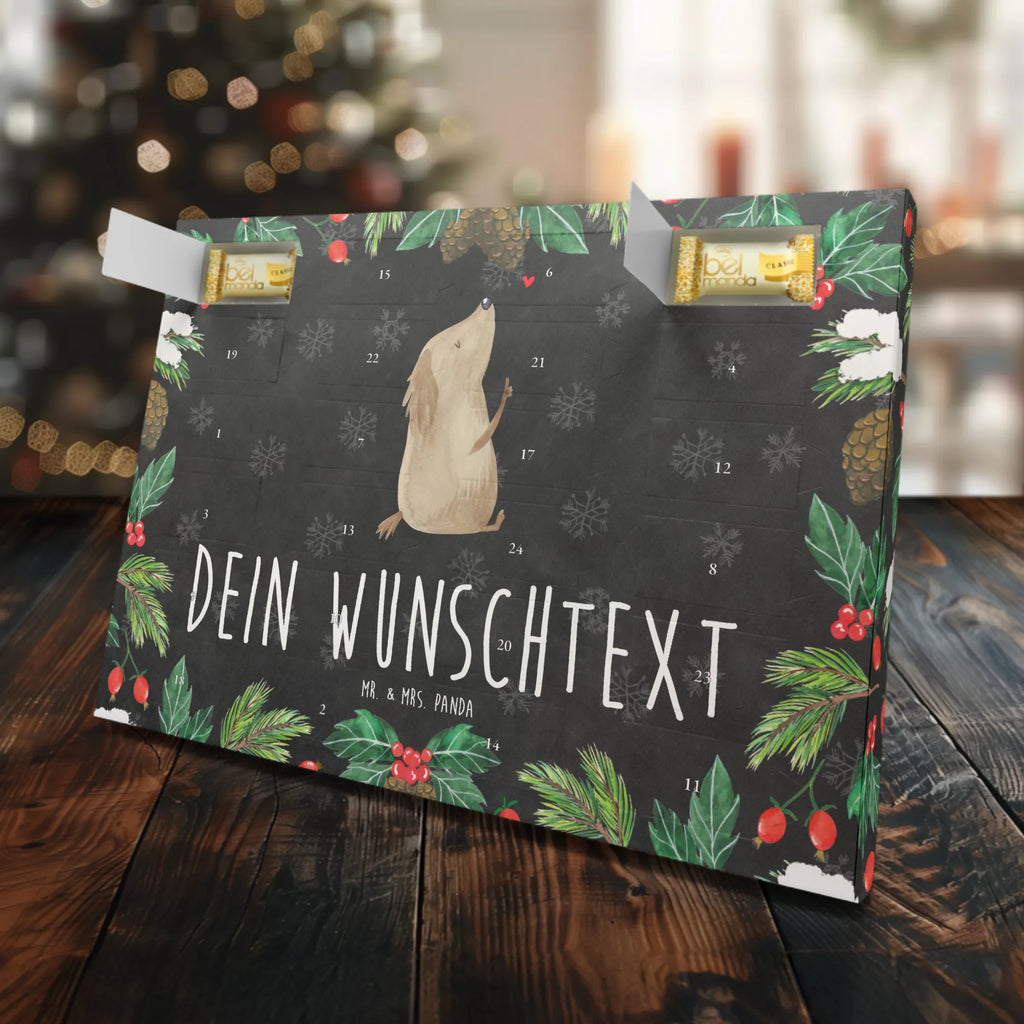Personalisierter Marzipan Adventskalender Hund Liebe Personalisierter Marzipan Adventskalender, Hund, Hundemotiv, Haustier, Hunderasse, Tierliebhaber, Hundebesitzer, Sprüche, Frauchen, Liebe, Hunde, Hundeglück, Hundeliebe