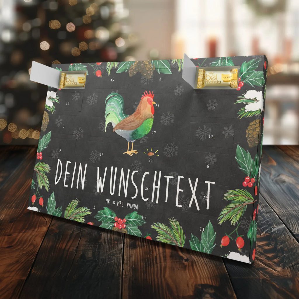 Personalisierter Marzipan Adventskalender Hahn Korn Personalisierter Marzipan Adventskalender, Bauernhof, Hoftiere, Landwirt, Landwirtin, Henne, Hahn, Eier, Natur, Korn