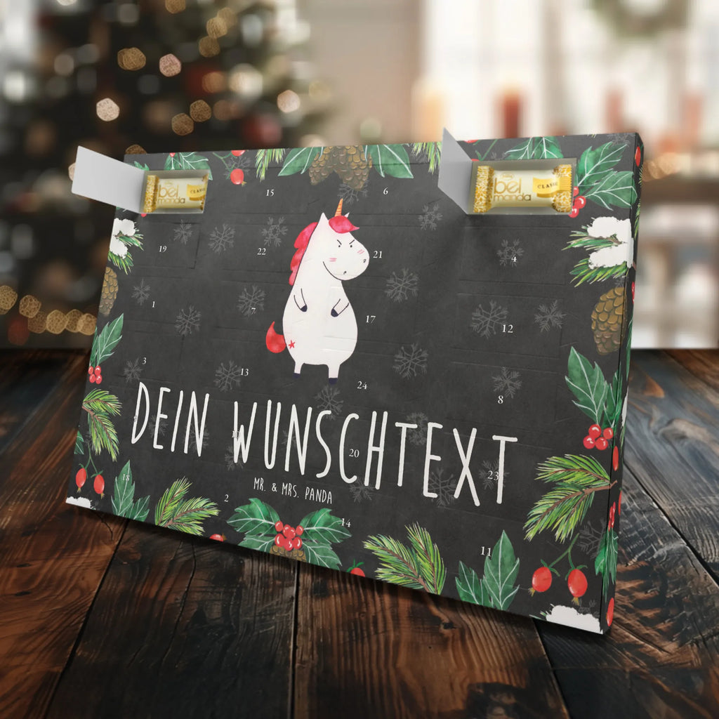 Personalisierter Marzipan Adventskalender Einhorn Wut Personalisierter Marzipan Adventskalender, Einhorn, Einhörner, Einhorn Deko, Unicorn, Geschenk, Ansage, Spaß, dumme Fragen, Realität, lustig, Arbeit, Büro, lustlos, wütend, nein