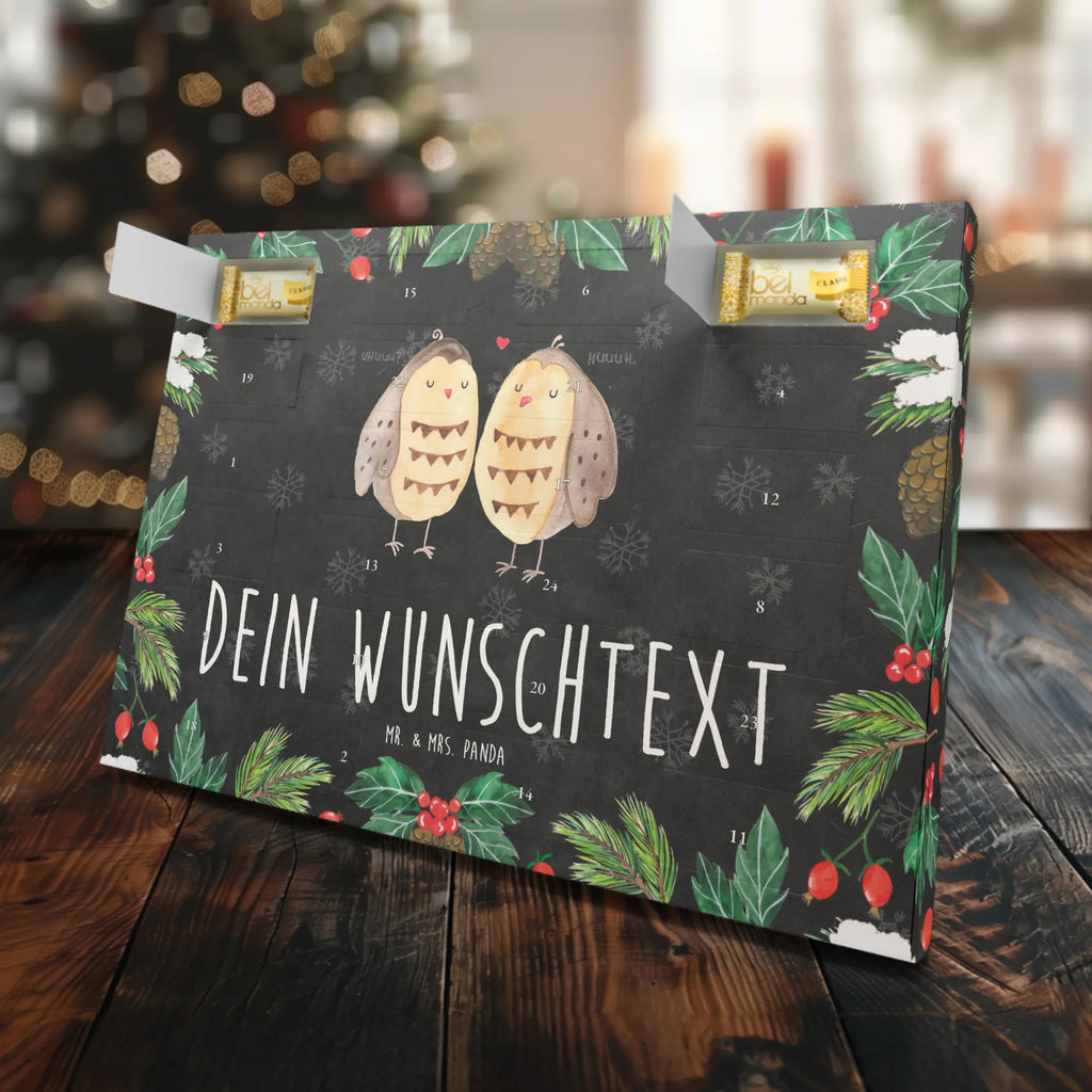 Personalisierter Marzipan Adventskalender Eulen Liebe Personalisierter Marzipan Adventskalender, Eule, Owl, All you need is love, Liebe, Freund, Wortspiel lustig, Liebe Spruch, Eule Deko, Hochzeit Spruch, Freundin Geschenk