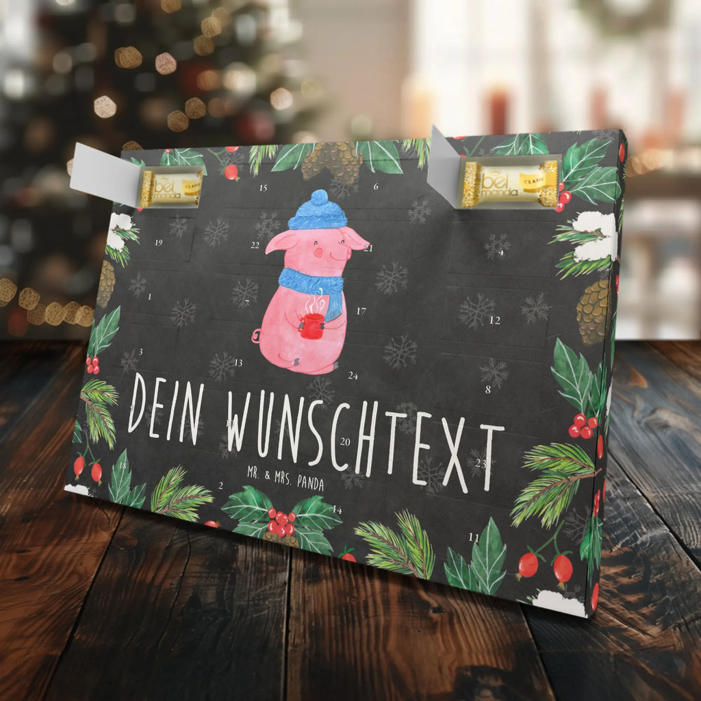 Personalisierter Marzipan Adventskalender Schweinchen Glühwein Personalisierter Marzipan Adventskalender, Winter, Weihnachten, Weihnachtsdeko, Nikolaus, Advent, Heiligabend, Wintermotiv, Spruch, Weihnachtsmarkt, Betrunken, Glühwein