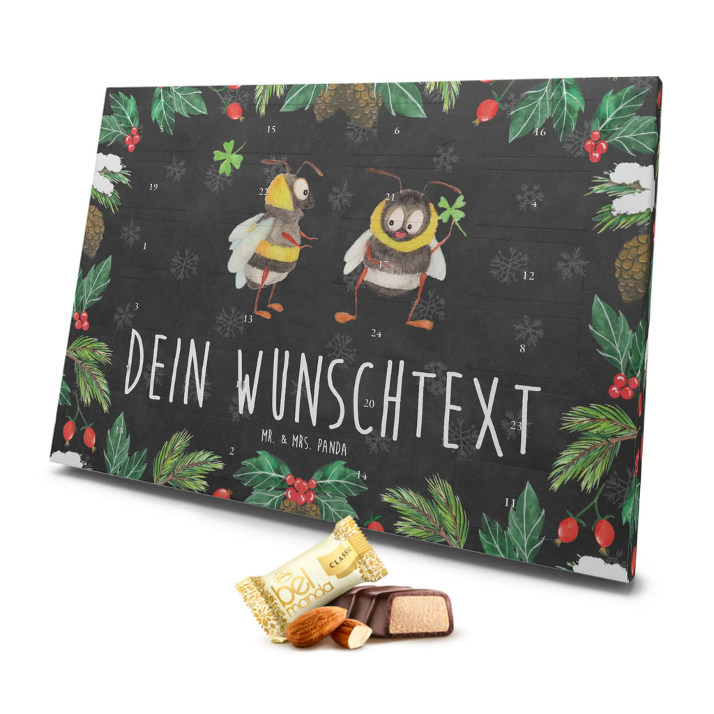 Personalisierter Marzipan Adventskalender Hummeln Kleeblatt Personalisierter Marzipan Adventskalender, Tiermotive, Gute Laune, lustige Sprüche, Tiere, Spruch fröhlich, Spruch schön, glücklich sein, glücklich werden, Biene, Spruch positiv, Hummel, Biene Deko