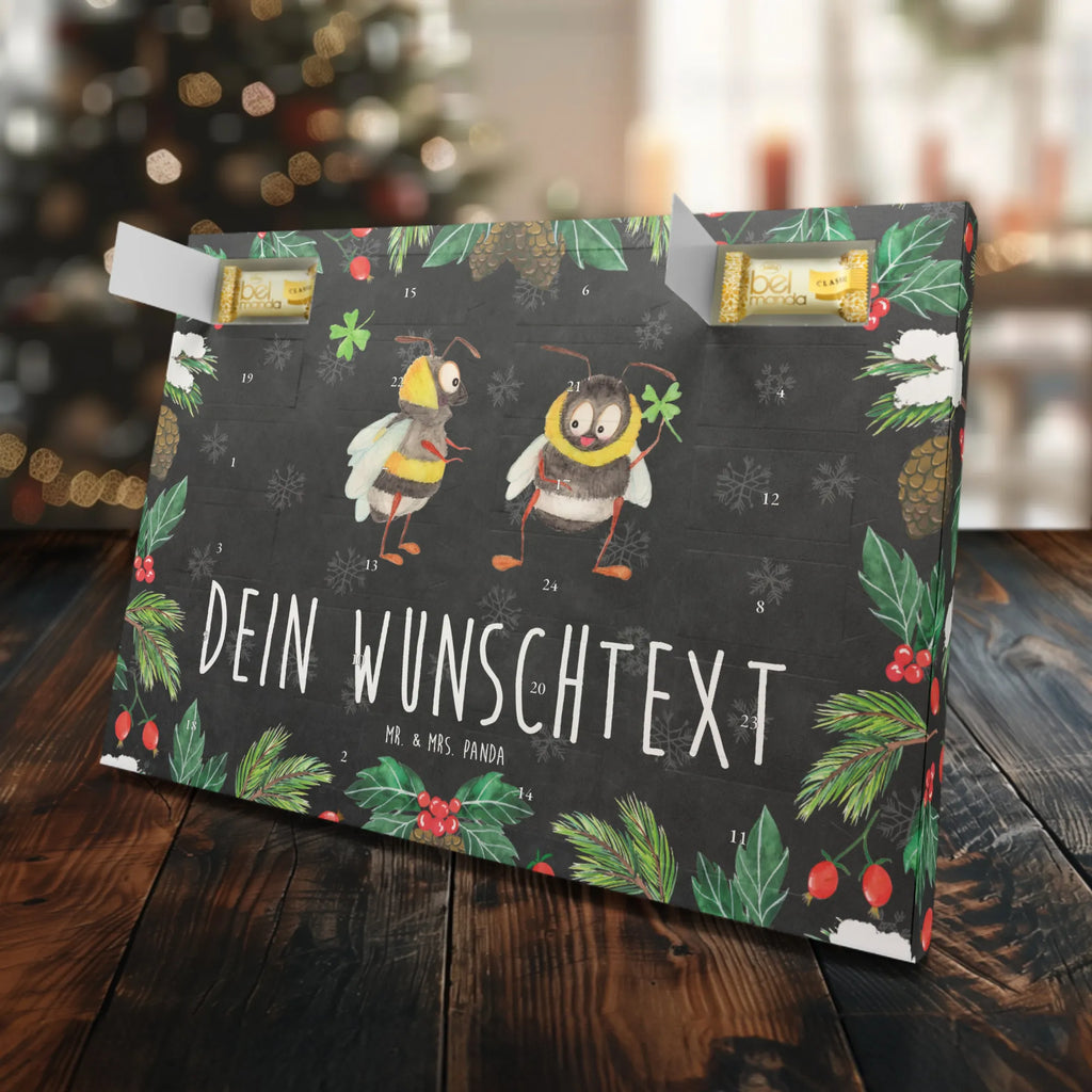 Personalisierter Marzipan Adventskalender Hummeln Kleeblatt Personalisierter Marzipan Adventskalender, Tiermotive, Gute Laune, lustige Sprüche, Tiere, Spruch fröhlich, Spruch schön, glücklich sein, glücklich werden, Biene, Spruch positiv, Hummel, Biene Deko