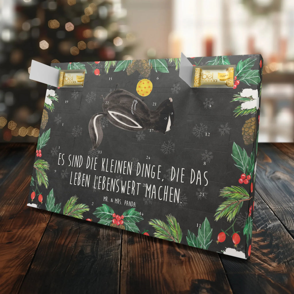 Marzipan Adventskalender Stinktier Ball Marzipan Adventskalender, Stinktier, Skunk, Wildtier, verspielt, Raubtier, Weisheit, Stinki, Stinker