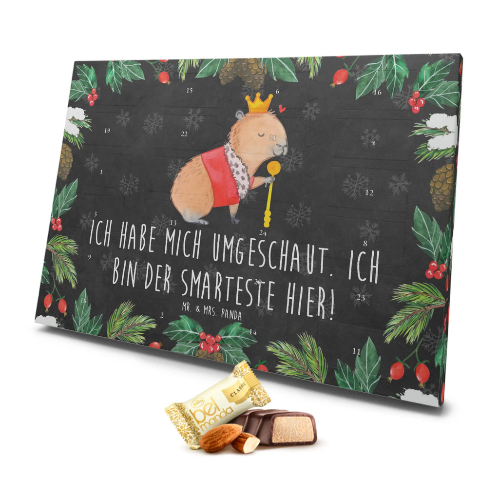 Marzipan Adventskalender Capybara König Marzipan Adventskalender, Tiermotive, Gute Laune, lustige Sprüche, Tiere, König, Capybara