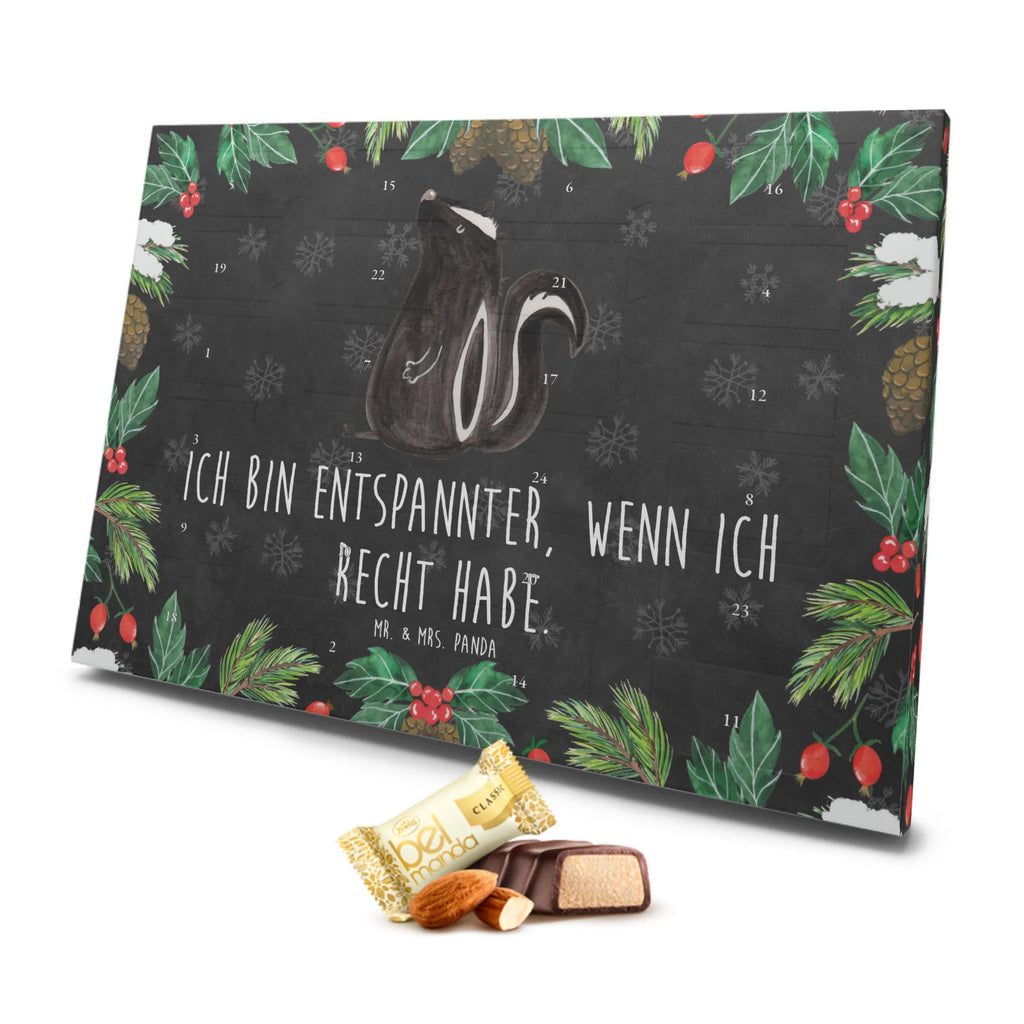 Marzipan Adventskalender Stinktier Sitzen Marzipan Adventskalender, Stinktier, Skunk, Recht, Raubtier, Stinker, Büro, Wildtier, Besserwisser, Stinki, Spruch