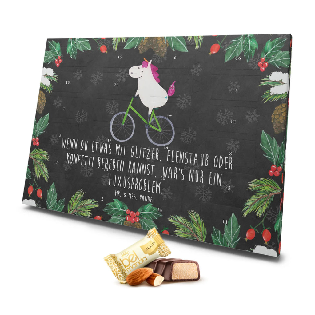 Marzipan Adventskalender Einhorn Radfahrer Marzipan Adventskalender, Einhorn, Einhörner, Einhorn Deko, Unicorn, Bike, Kummer, Feenstaub, Luxusproblem, Radfahren, Rad, Radfahrer, Konfetti, Liebeskummer