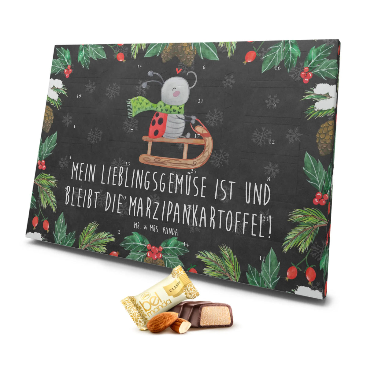 Marzipan Adventskalender Smörle Rodeln Marzipan Adventskalender, Winter, Weihnachten, Weihnachtsdeko, Nikolaus, Advent, Heiligabend, Wintermotiv, Marzipan, Smörle, Schlittenfahren