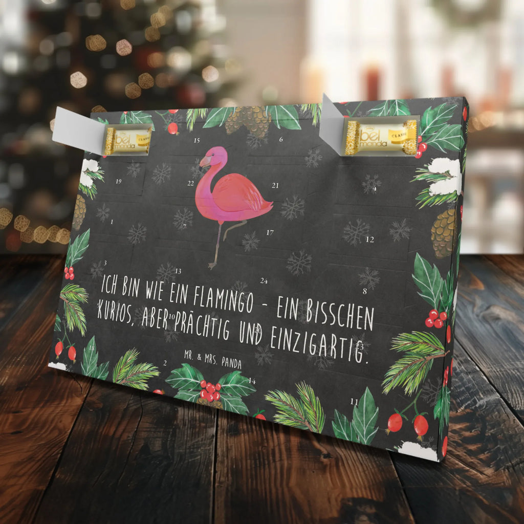 Marzipan Adventskalender Flamingo Classic Marzipan Adventskalender, Flamingo, Stolz, Tochter, Spruch, Freundinnen, Einzigartig, Selbstliebe, für mich, Geschwister, Freundin, Außenseiter, ich, Sohn
