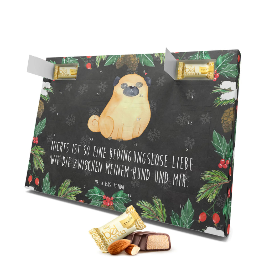 Marzipan Adventskalender Mops Marzipan Adventskalender, Hund, Hundemotiv, Haustier, Hunderasse, Tierliebhaber, Hundebesitzer, Sprüche, Mops, Hundeliebe, Liebe