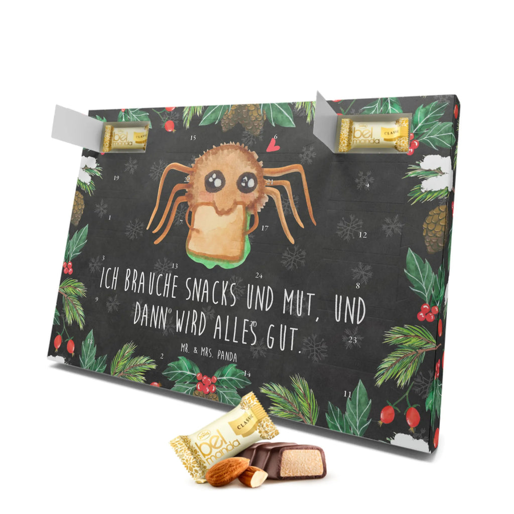 Marzipan Adventskalender Spinne Agathe Sandwich Marzipan Adventskalender, Spinne Agathe, Spinne, Agathe, Videos, Merchandise, Glück, Verfressen, Alles wird gut, Lebensfreude, Hunger, Hungrig, Mut