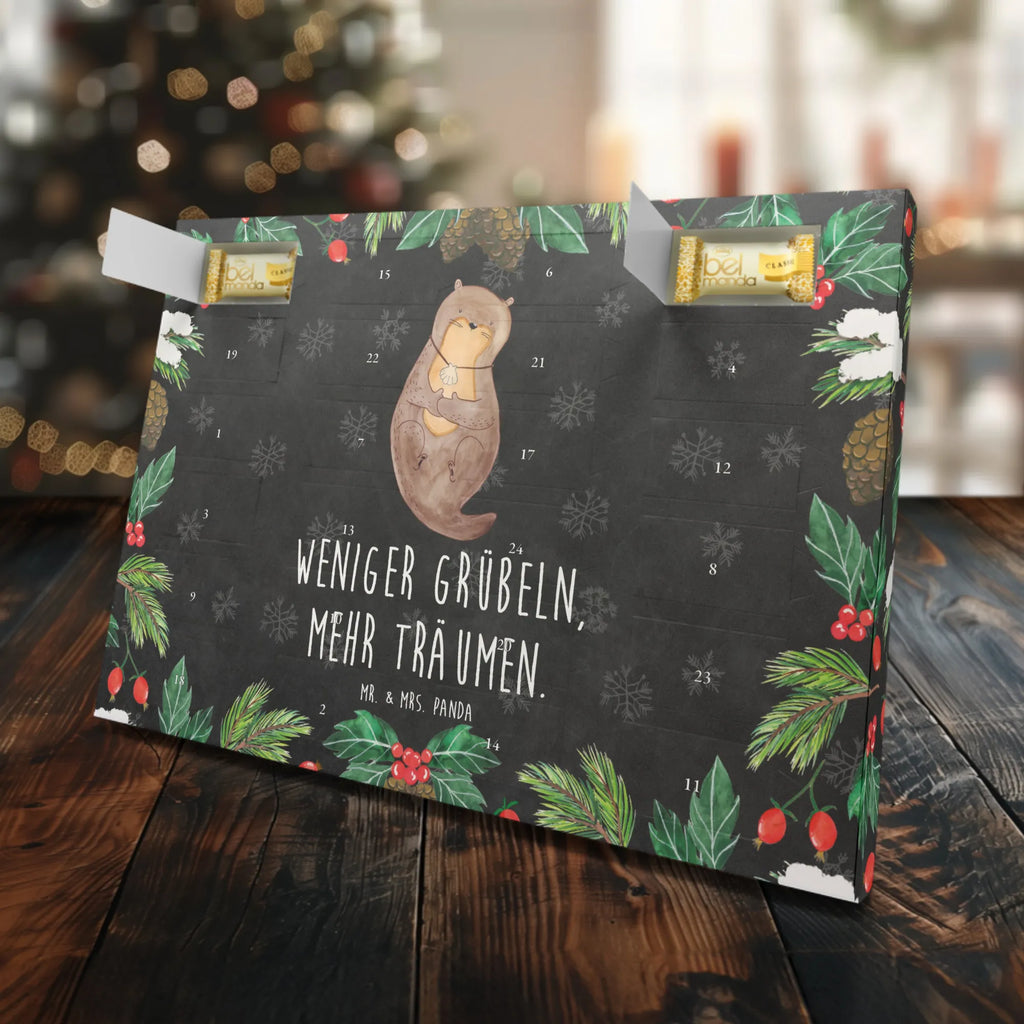 Marzipan Adventskalender Otter Muschel Marzipan Adventskalender, Otter, Fischotter, Seeotter, träumen, Büro, Motivation, Tagträumen, Otterliebe, grübeln