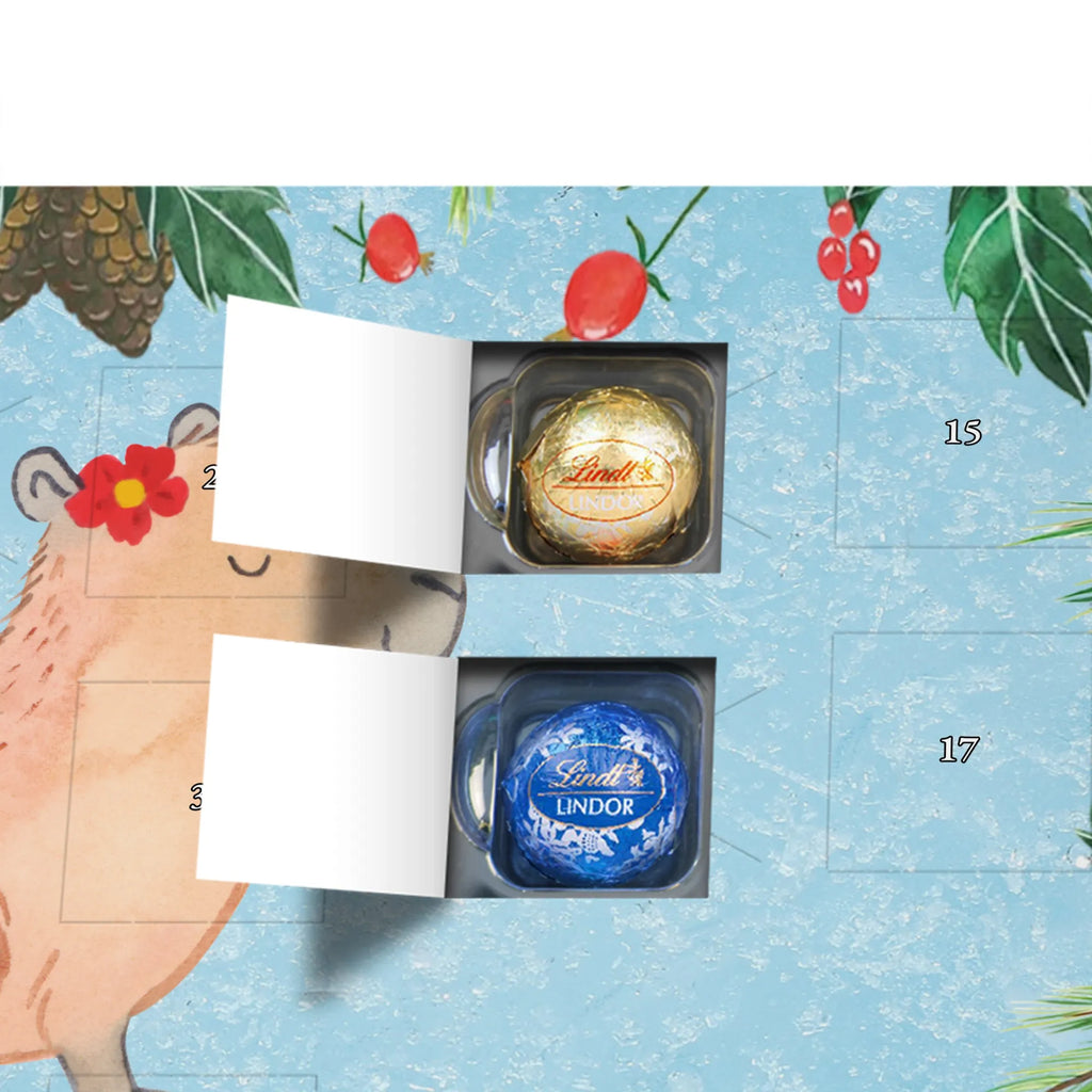 Chocolate advent calendar Capybara flower card, gift ideas, gifts, animal lover, special gifts, cute animal motives, hand drawn, small animals, good mood, cute, funny sayings