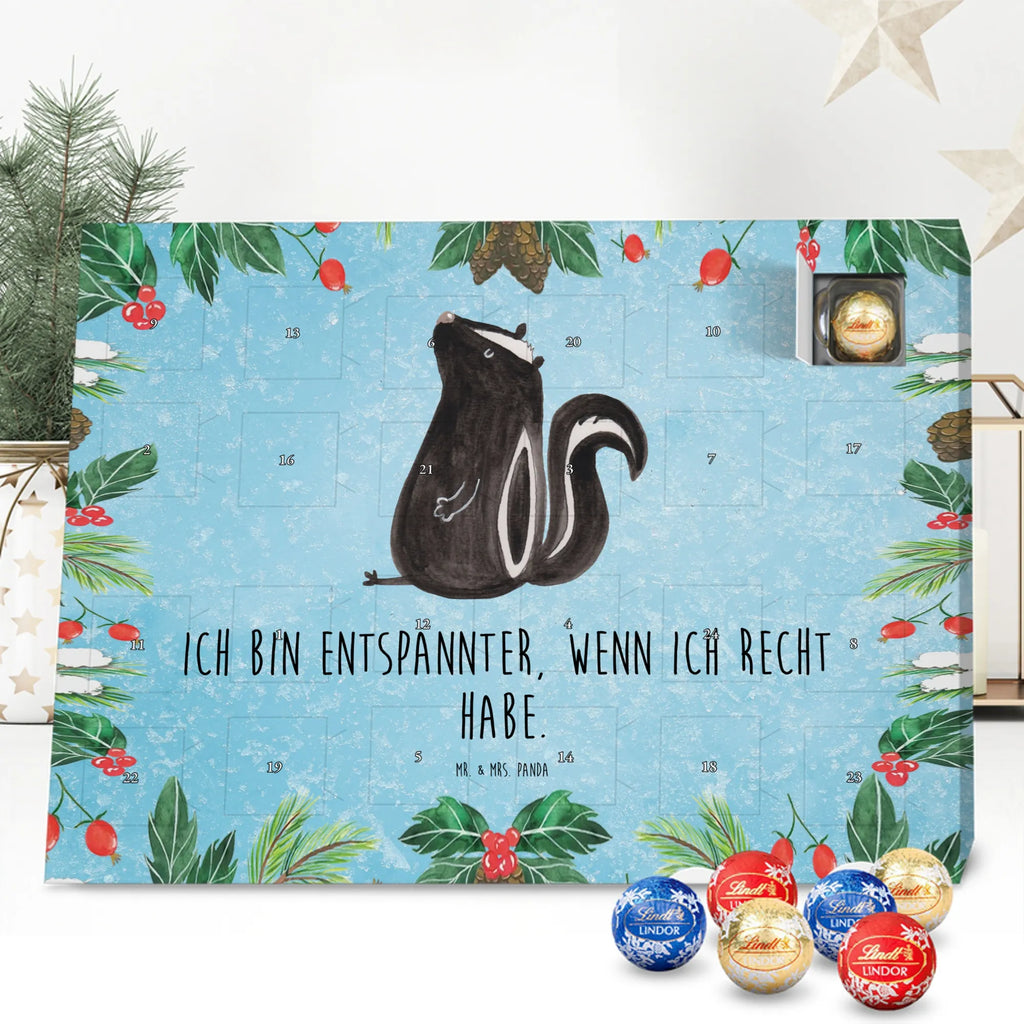 Chocolate advent calendar skunk Sit stinky, law, know-it-all, wild animal, predator