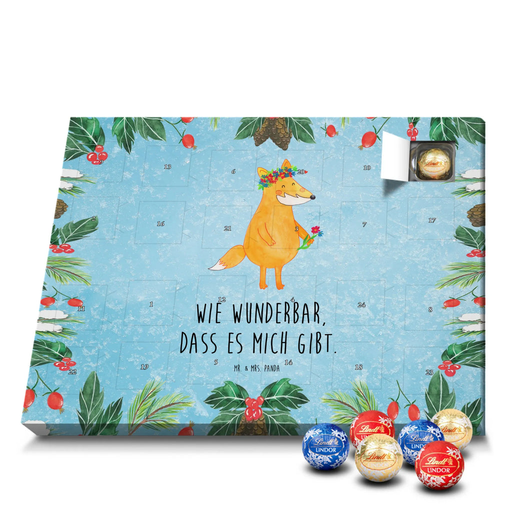 Chocolate advent calendar Fox Flower forest wildlife, clever as a fox, foxes, animal lover, fox girl, flower, flower girl, girlfriends, self-love, me, girlfriend, proof of love, flowers, joy