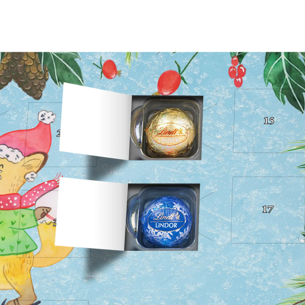 Chocolate advent calendar Fox skates Christmas time, snow, christmas eve, santa claus, christmas time, christmas days, fir tree, christmas tree, christmas present