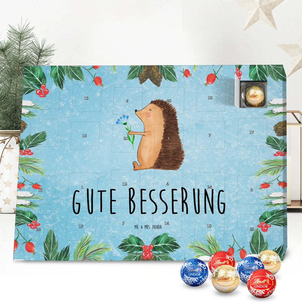 Chocolate advent calendar Hedgehog Flower gift ideas, gifts, small animals, good mood, cute, funny sayings, cute animal motives, hand drawn, special gifts, card, animal lover, hospital, illness, get well soon, recovery wishes, sick, visit