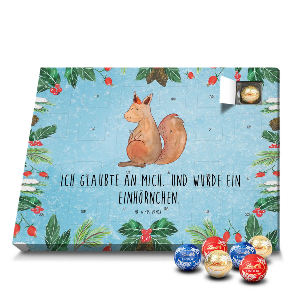 Chocolate advent calendar unicorn Believe squirrel
