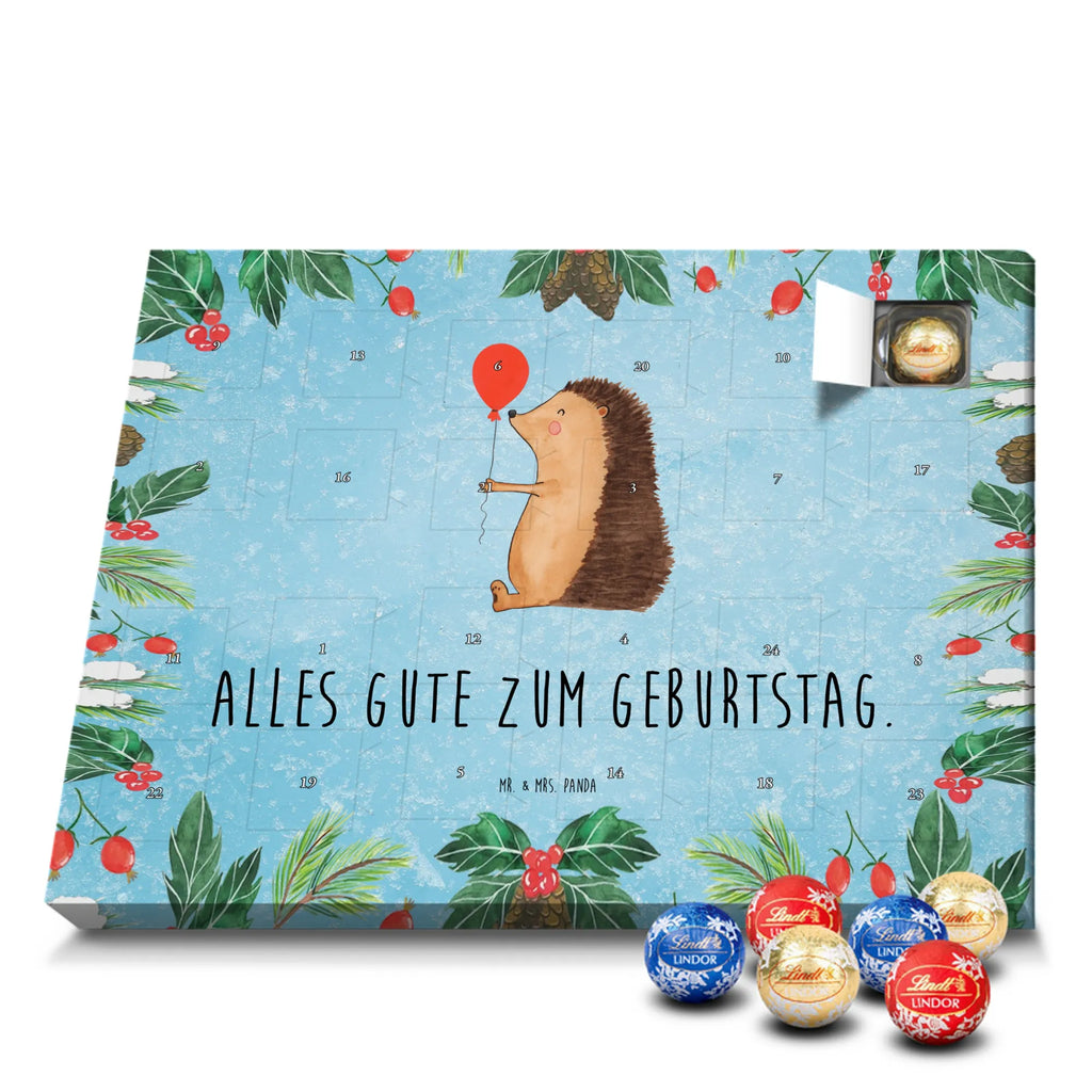Chocolate advent calendar Hedgehog balloon gift ideas, gifts, small animals, good mood, cute, funny sayings, cute animal motives, hand drawn, special gifts, card, animal lover, Birthday, Balloon, Birthday Child