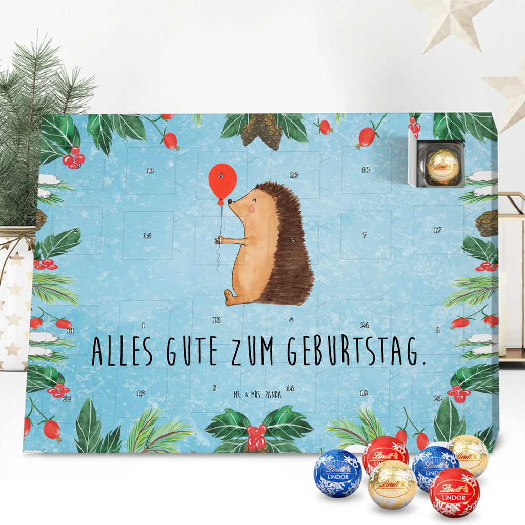 Chocolate advent calendar Hedgehog balloon gift ideas, gifts, small animals, good mood, cute, funny sayings, cute animal motives, hand drawn, special gifts, card, animal lover, Birthday, Balloon, Birthday Child