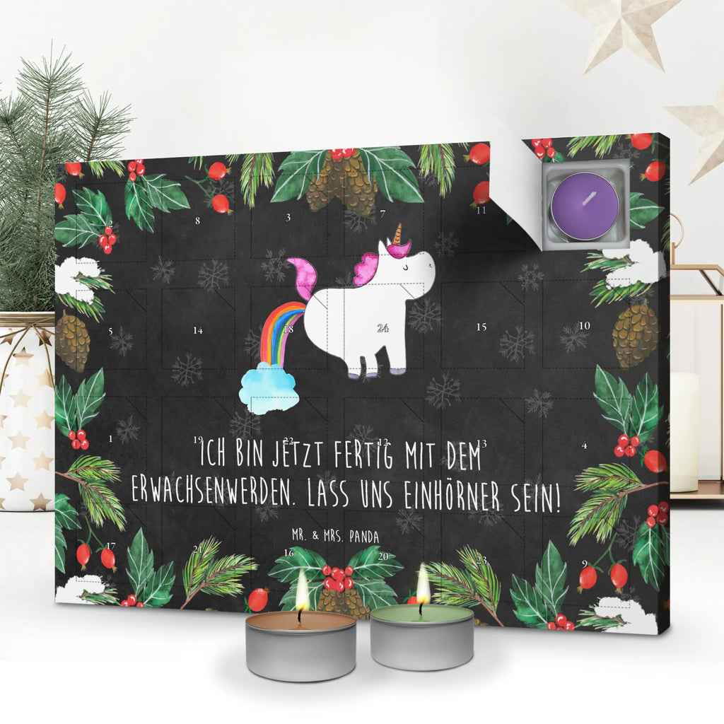 Scented candle advent calendar unicorn fart present, girlfriend gift, unicorn fart, fun, fart, rainbow, uniorn saying
