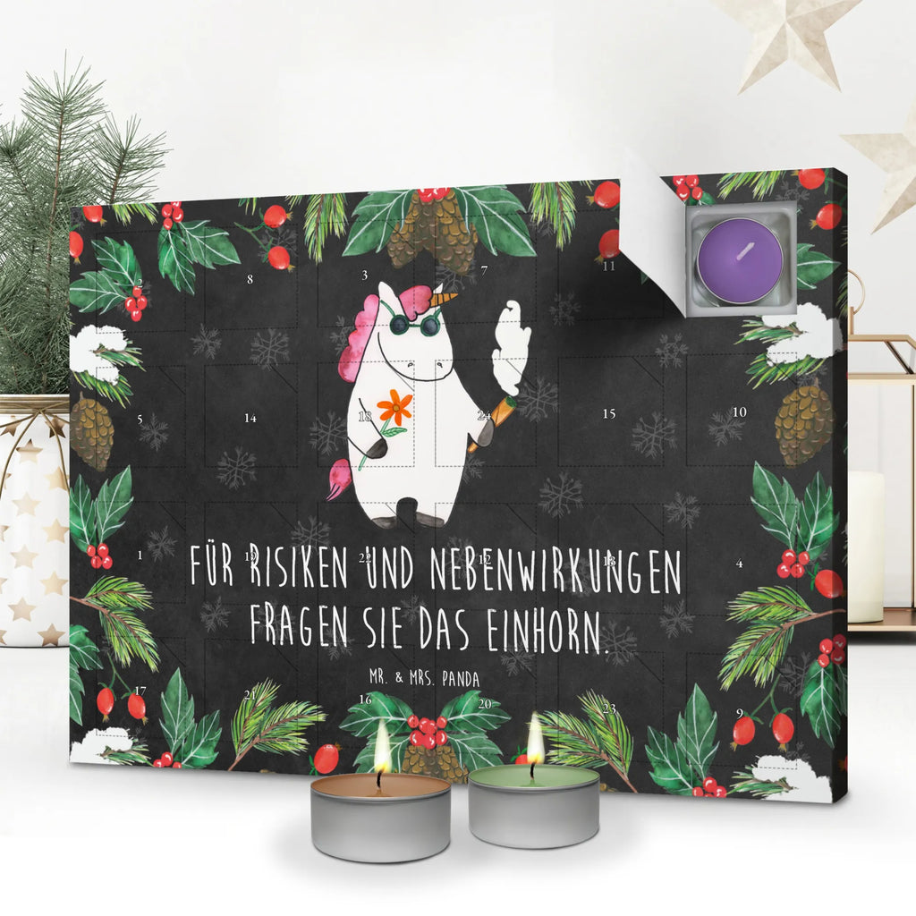 Scented candle advent calendar unicorn Woodstock witty, fun, smoke, cigarette, birthday gift, smoking, present friend, alcohol