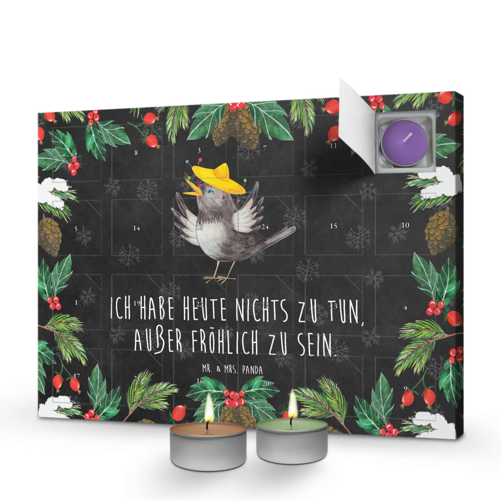 Scented candle advent calendar Crow sombrero card, gift ideas, gifts, animal lover, special gifts, cute animal motives, hand drawn, small animals, good mood, cute, funny sayings, Be happy, Magpie, Birds, Happiness Saying, Saying positive, Bird, Raven