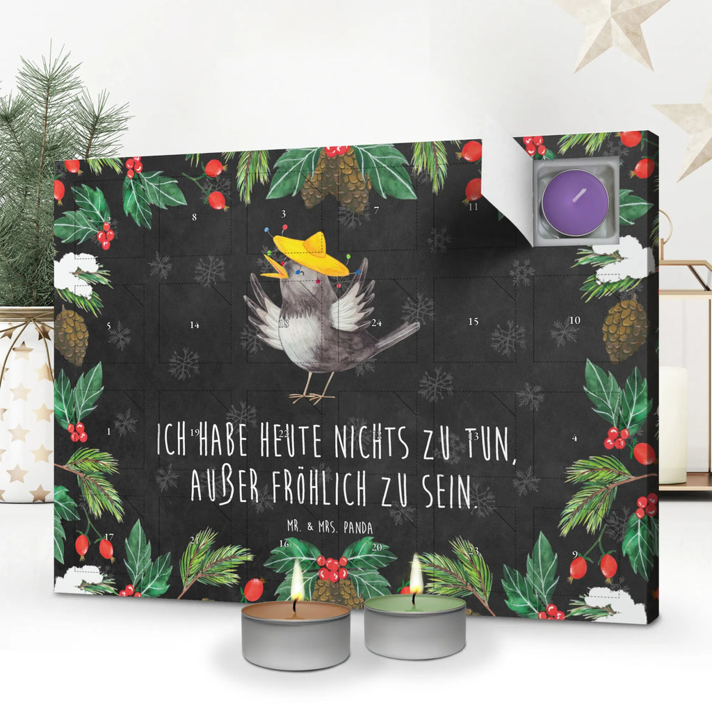 Scented candle advent calendar Crow sombrero card, gift ideas, gifts, animal lover, special gifts, cute animal motives, hand drawn, small animals, good mood, cute, funny sayings, Be happy, Magpie, Birds, Happiness Saying, Saying positive, Bird, Raven