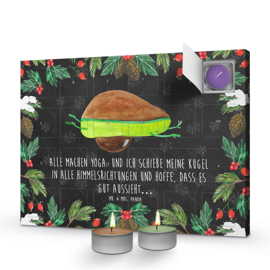 Scented candle advent calendar avocado yoga vegetables