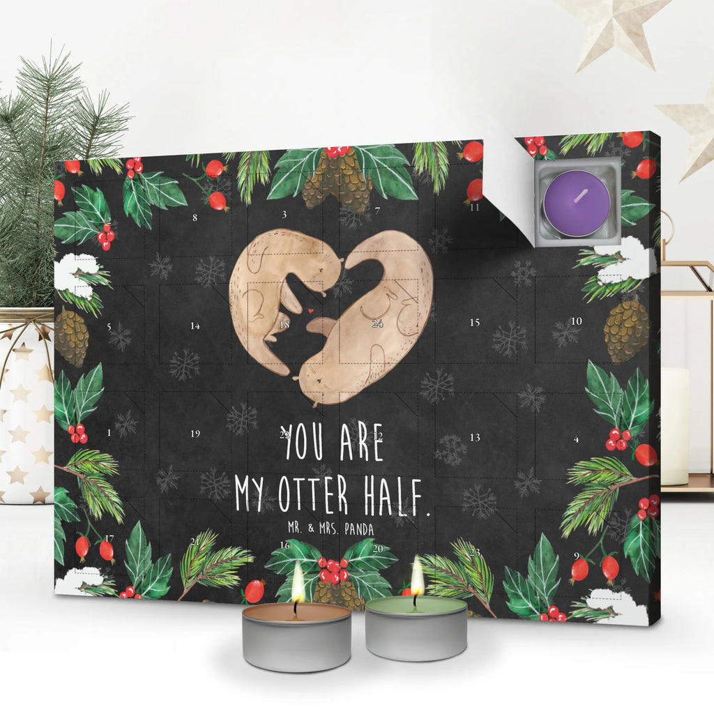 Scented candle advent calendar otter Heart animal lover, marten, sea otter, European otter, water mammal, aquatic animal, baby otter, predator, water, otter gifts, gift ideas for animal lovers, animal, mammal, water animal, gifts for people in love, proof of love, heart, wedding day, love gift, anniversary, life together, better half
