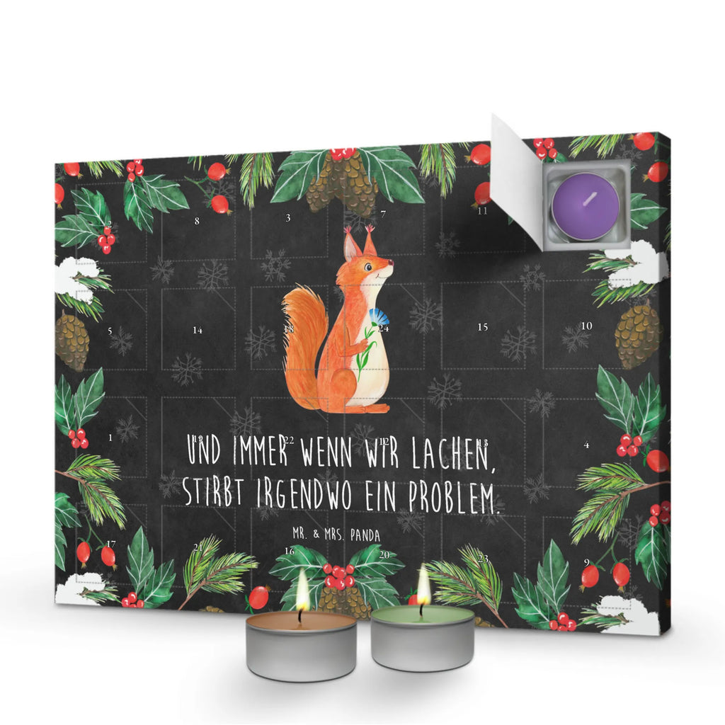 Scented candle advent calendar Squirrel flower card, gift ideas, gifts, animal lover, special gifts, cute animal motives, hand drawn, small animals, good mood, cute, funny sayings, fun, saying decoration, laughter, happy saying, motivation sayings, Squirrel, positive saying, motivation pictures