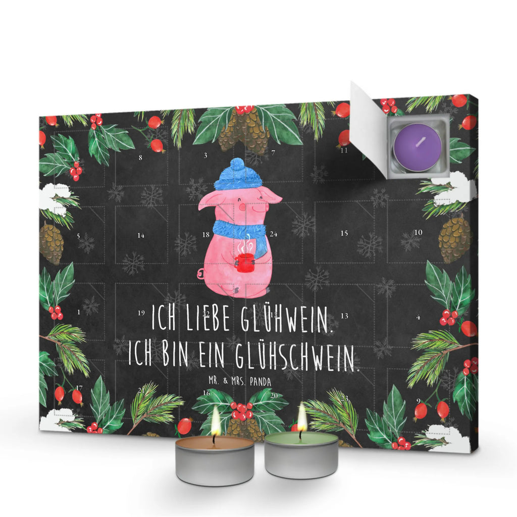 Scented candle advent calendar Pig Mulled wine snow, Christmas time, mulled wine, mulled pig, punch, Christmas market
