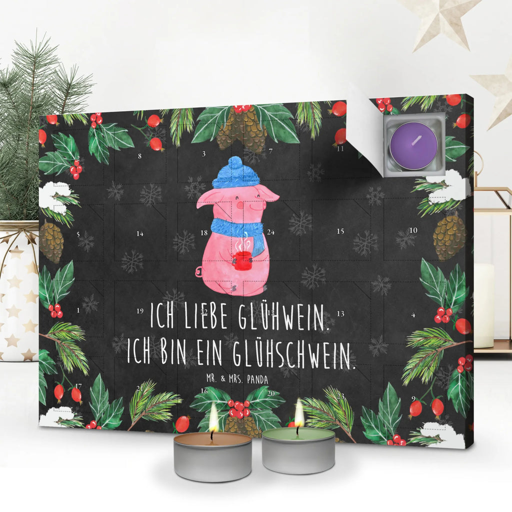 Scented candle advent calendar Pig Mulled wine snow, Christmas time, mulled wine, mulled pig, punch, Christmas market