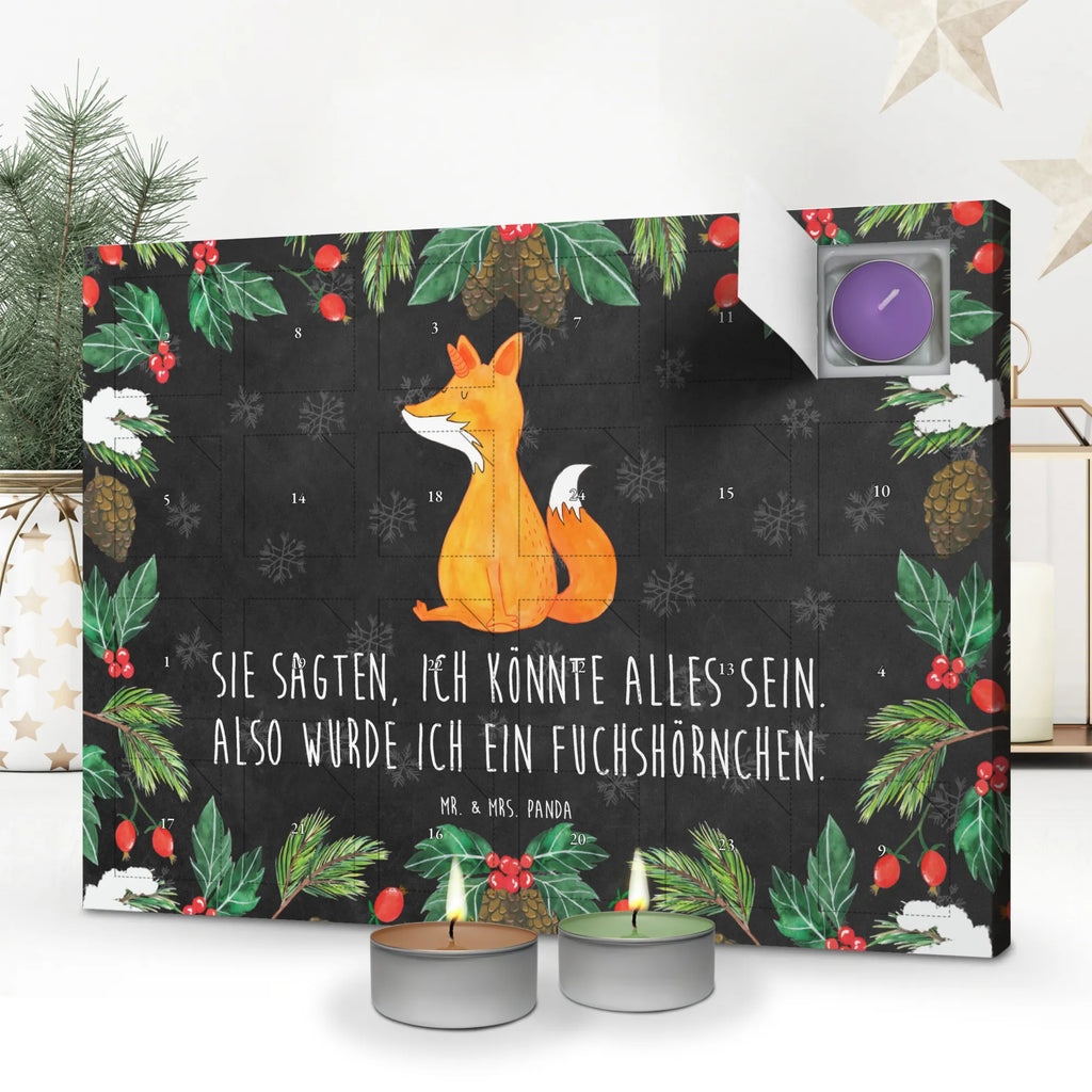 Scented candle advent calendar unicorn Wish fox horns, foxes