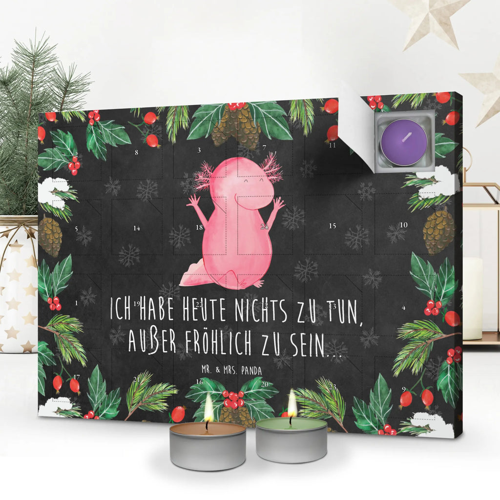 Scented candle advent calendar axolotl Hooray salamander, Axelotl, marine animals, Mexican walking fish, tail, amphibian, cheerful, satisfaction, joy, fun